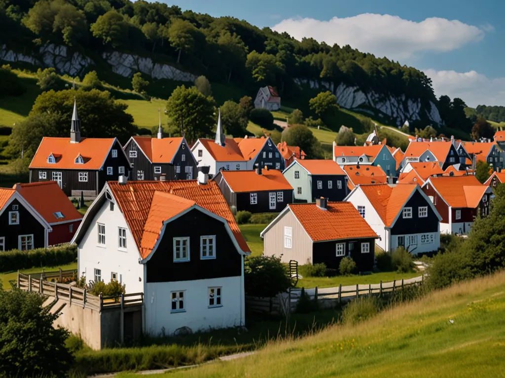 Traditionel dansk landsby